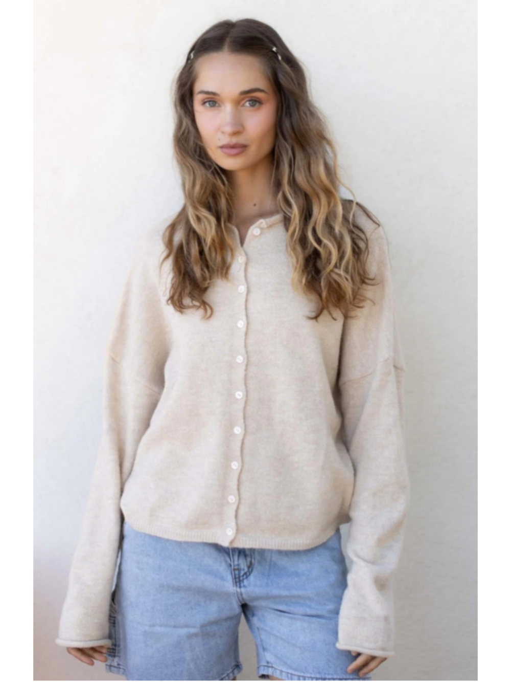Women's THINGS BETWEEN Beige Cardigan S